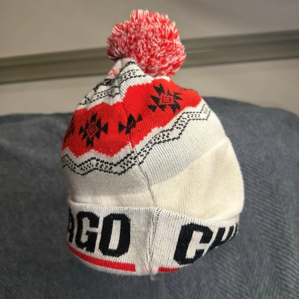 Chicago Bears Beanie With Pom New Era Knit OSFM Retro Colorway Red Winter Cap